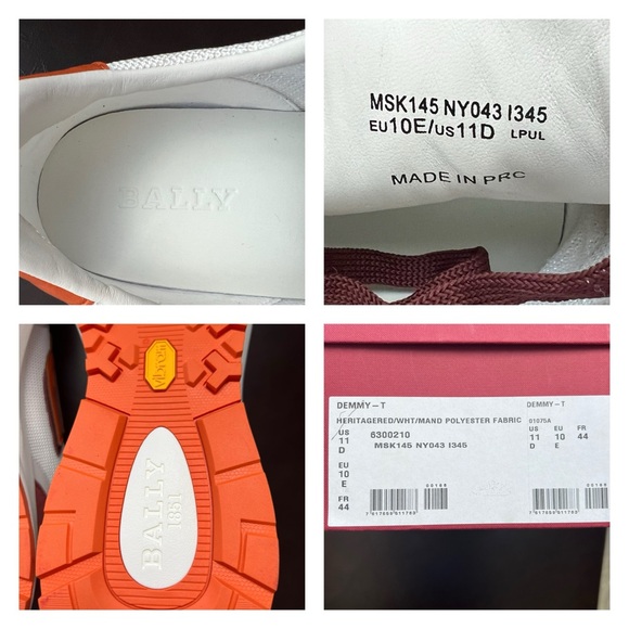 ❤️SOLD❤️ New! BALLY Demmy Mesh & Leather Low Top Sneakers - Picture 16 of 16